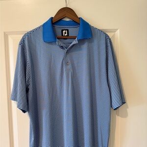 FootJoy Men’s Light & Royal Blue Striped Polo